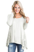 Sexy Graceful Lace Inset Side White Women’s Top